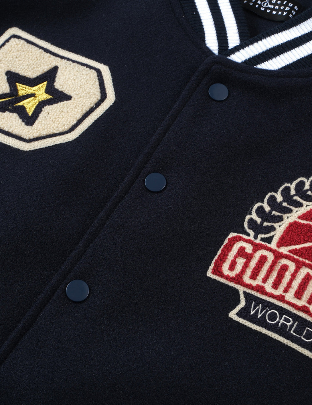 Fullneat Towel Embroidery Badge Varsity Jacket Fullneat