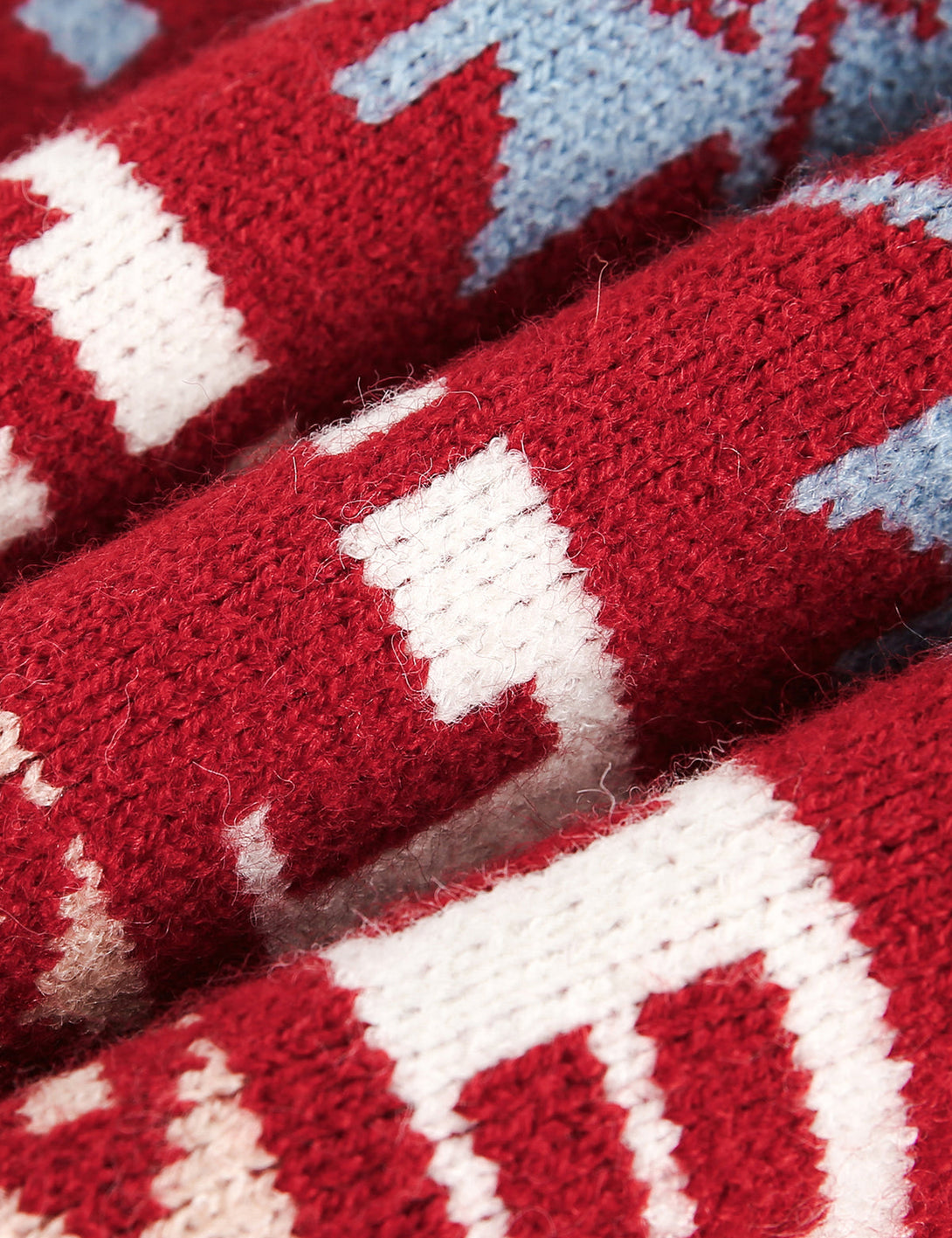 Fullneat Red Fair Isle Sweater - Details