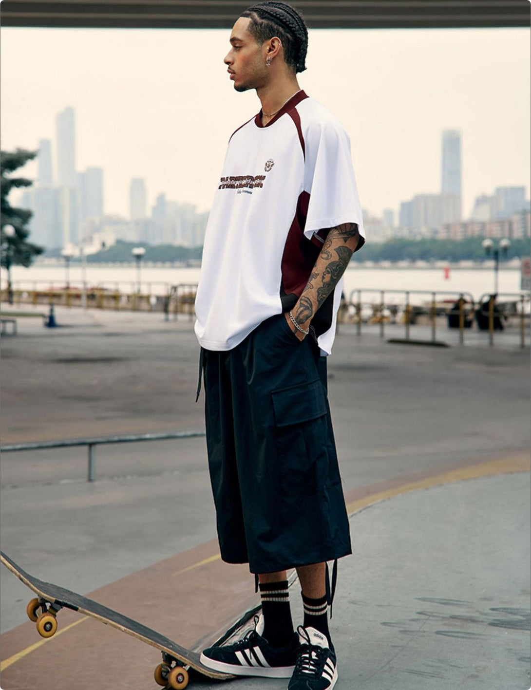 Fullneat Vintage Racing Tee - White Model Shown