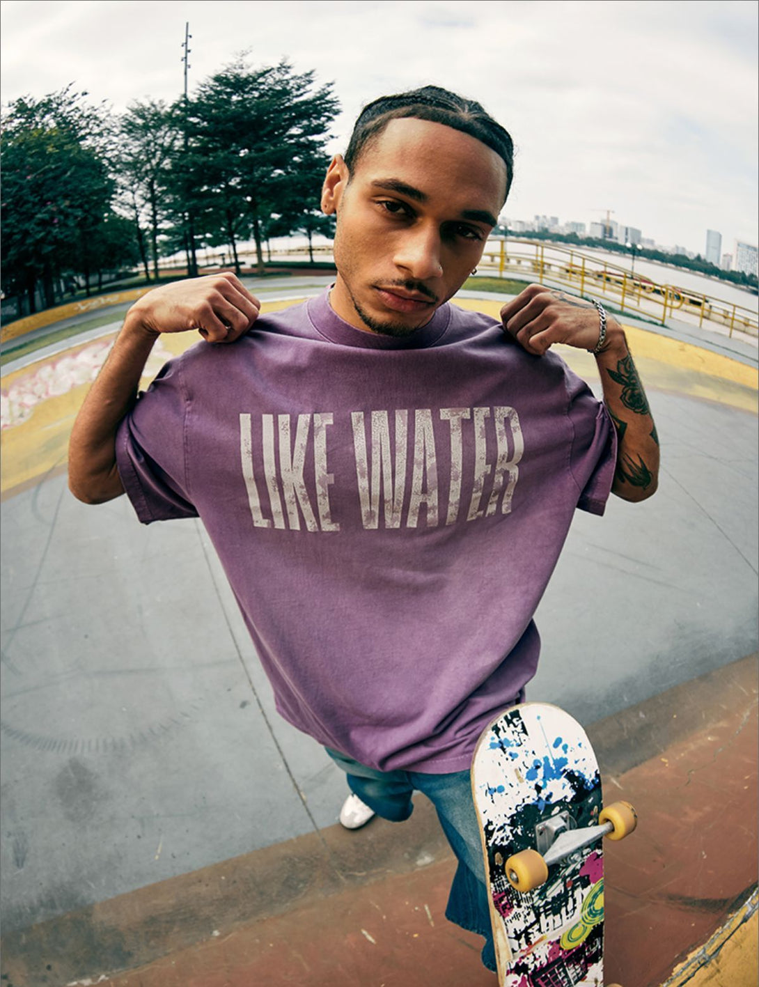 Fullneat Like Water Graphic Print Tee Fullneat