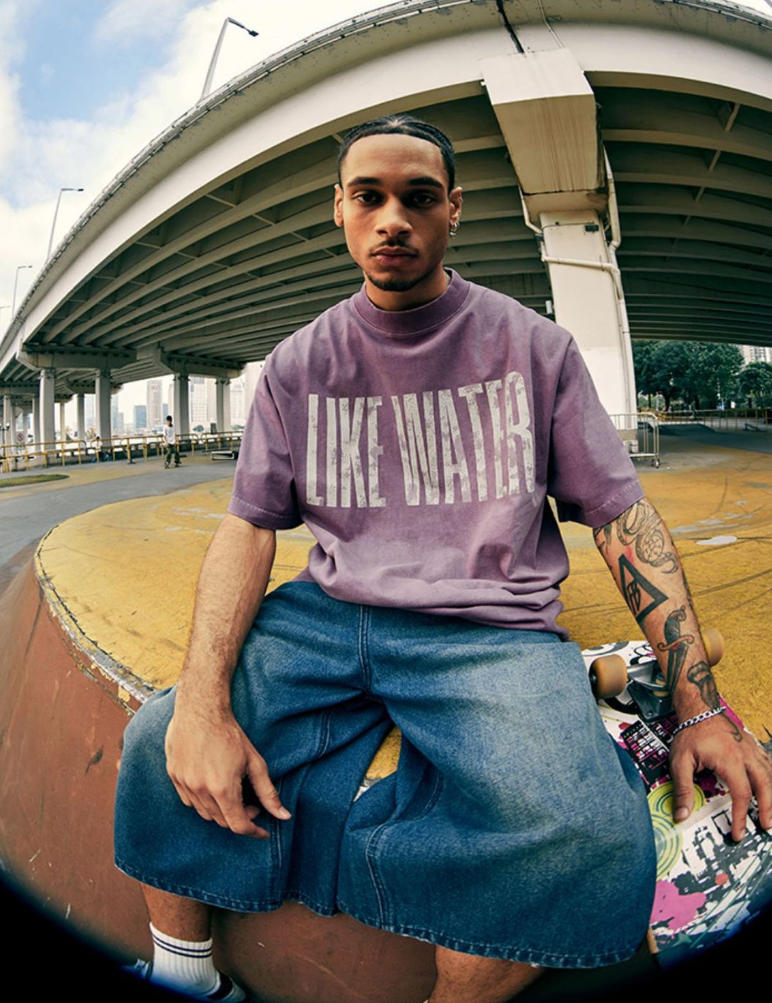 Fullneat Like Water Graphic Print Tee Fullneat