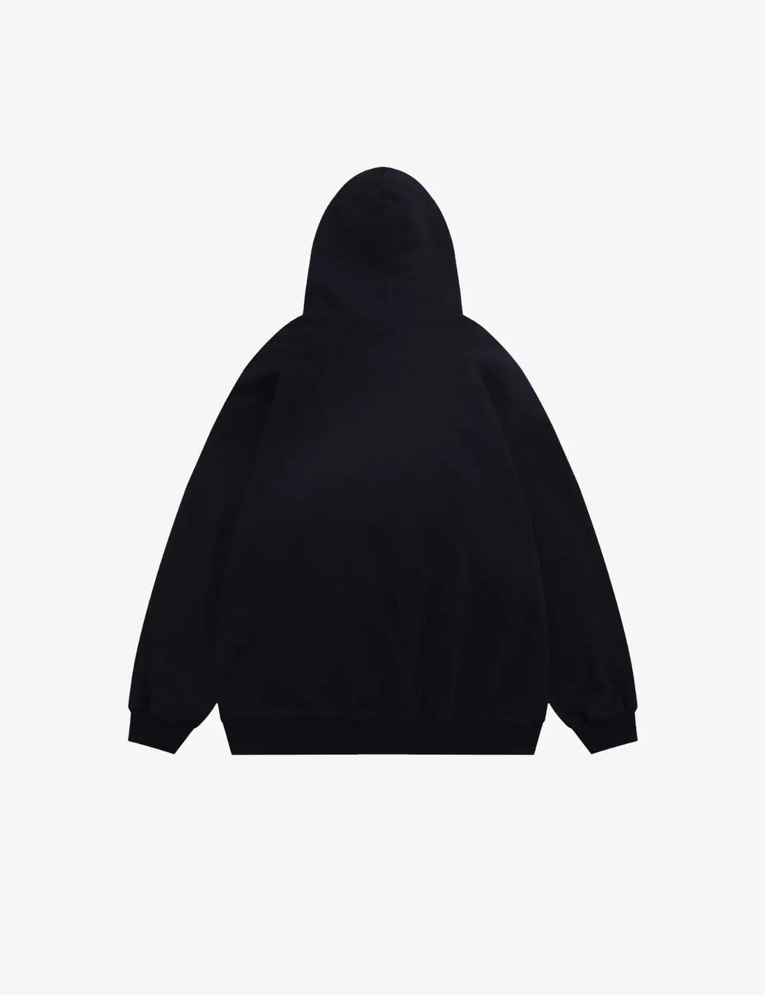 Fullneat Embroidered Y2K Hoodie - Black Back
