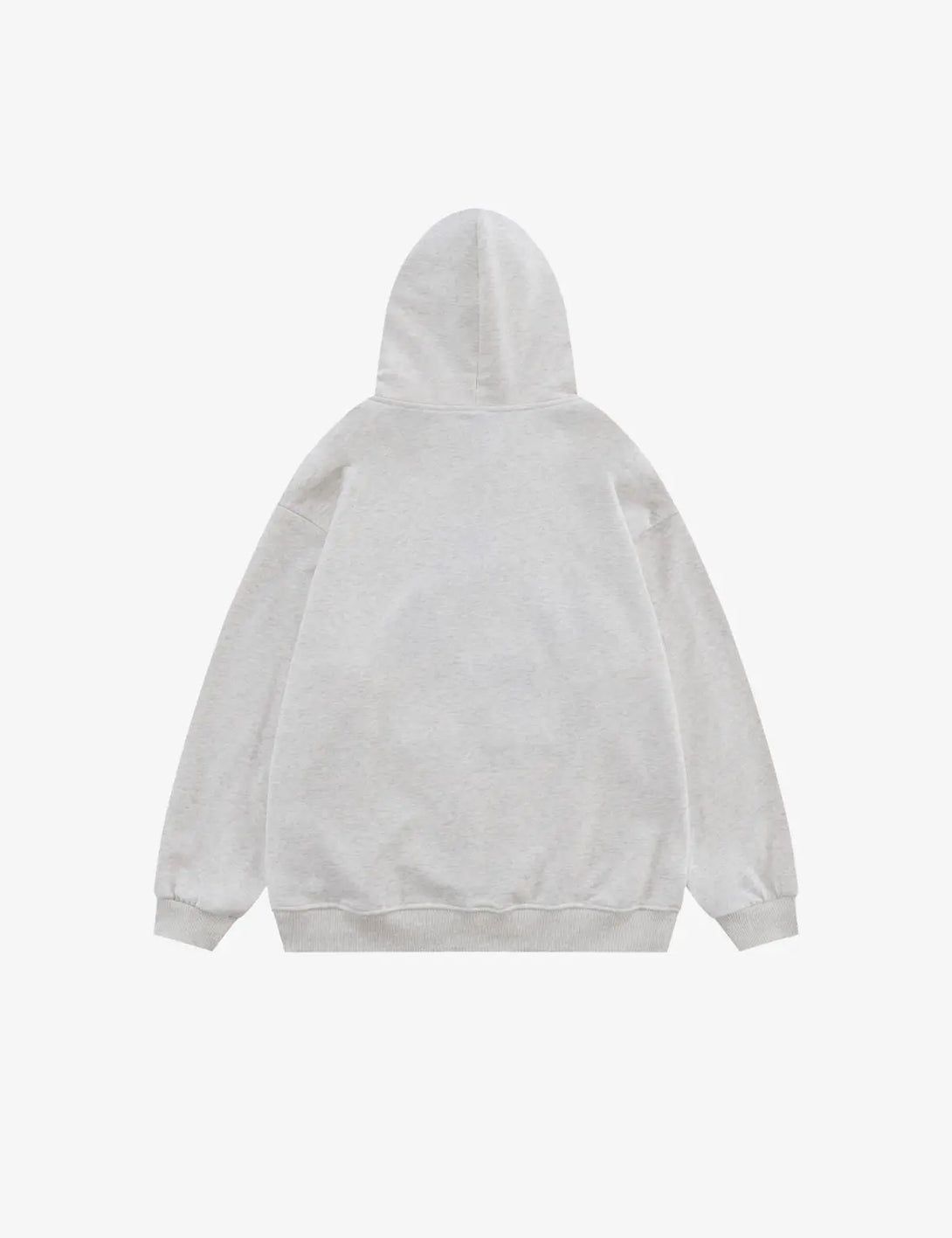 Fullneat Embroidered Y2K Hoodie - Grey Back
