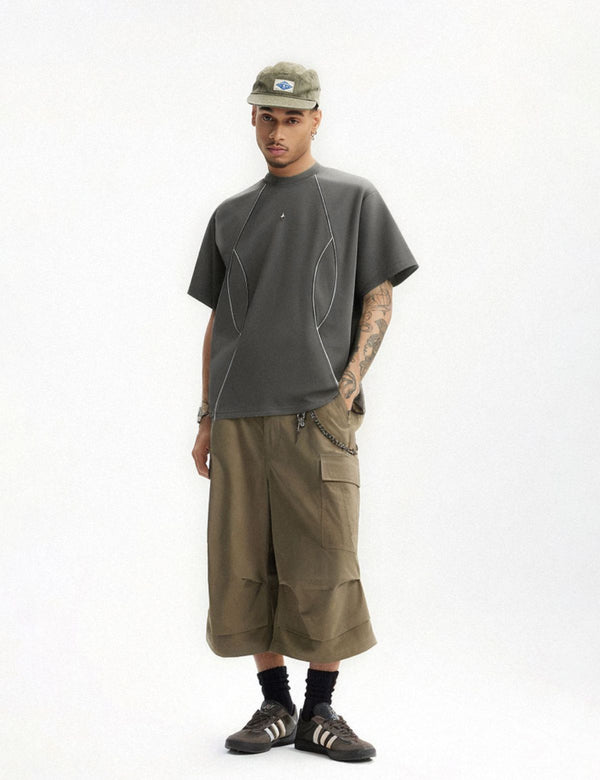 Fullneat Line Sports Graphic Tees - Grey Model Shown