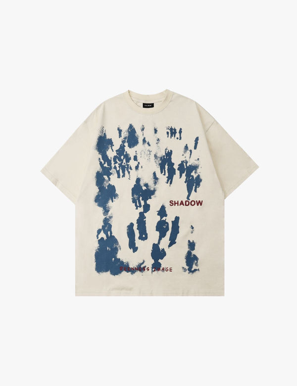 Fullneat Character Inkjet Graphic Tee - Beige Front