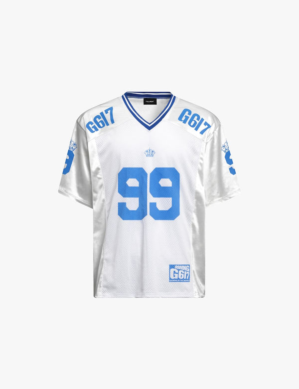 Fullneat 99 V-Neck Football Jersey - White Front