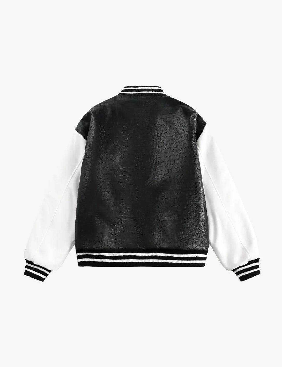 Fullneat American Crocodile Print Baseball Jacket 