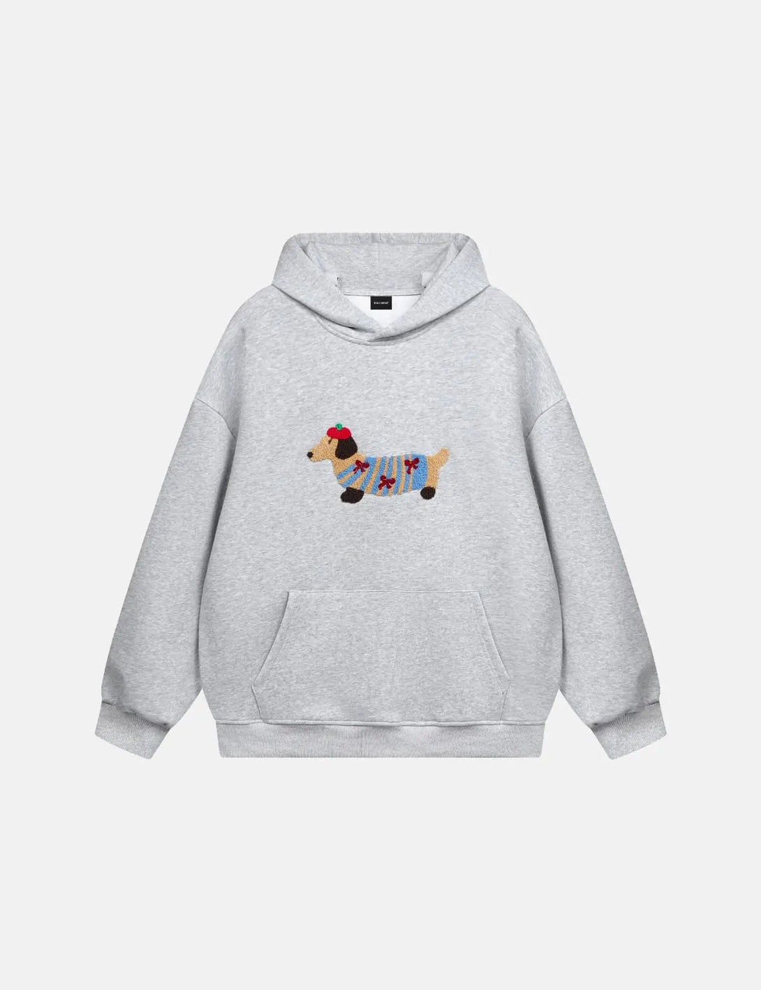Fullneat Cartoon Dachshund Grey Hoodie 