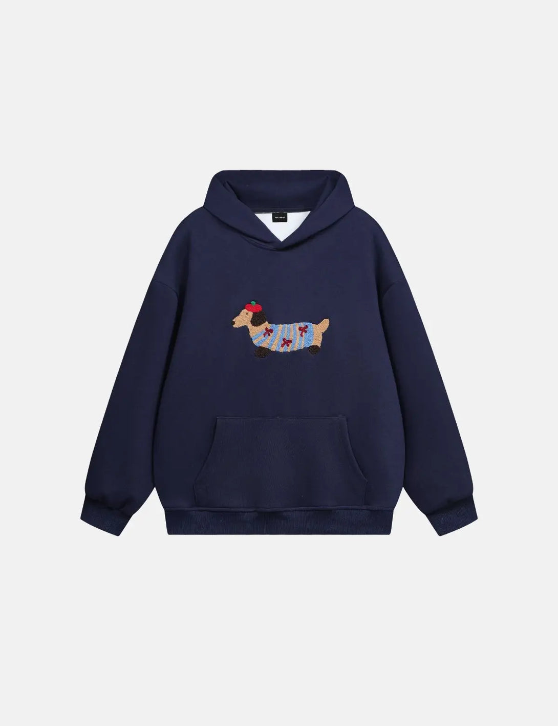 Fullneat Cartoon Dachshund Grey Hoodie 