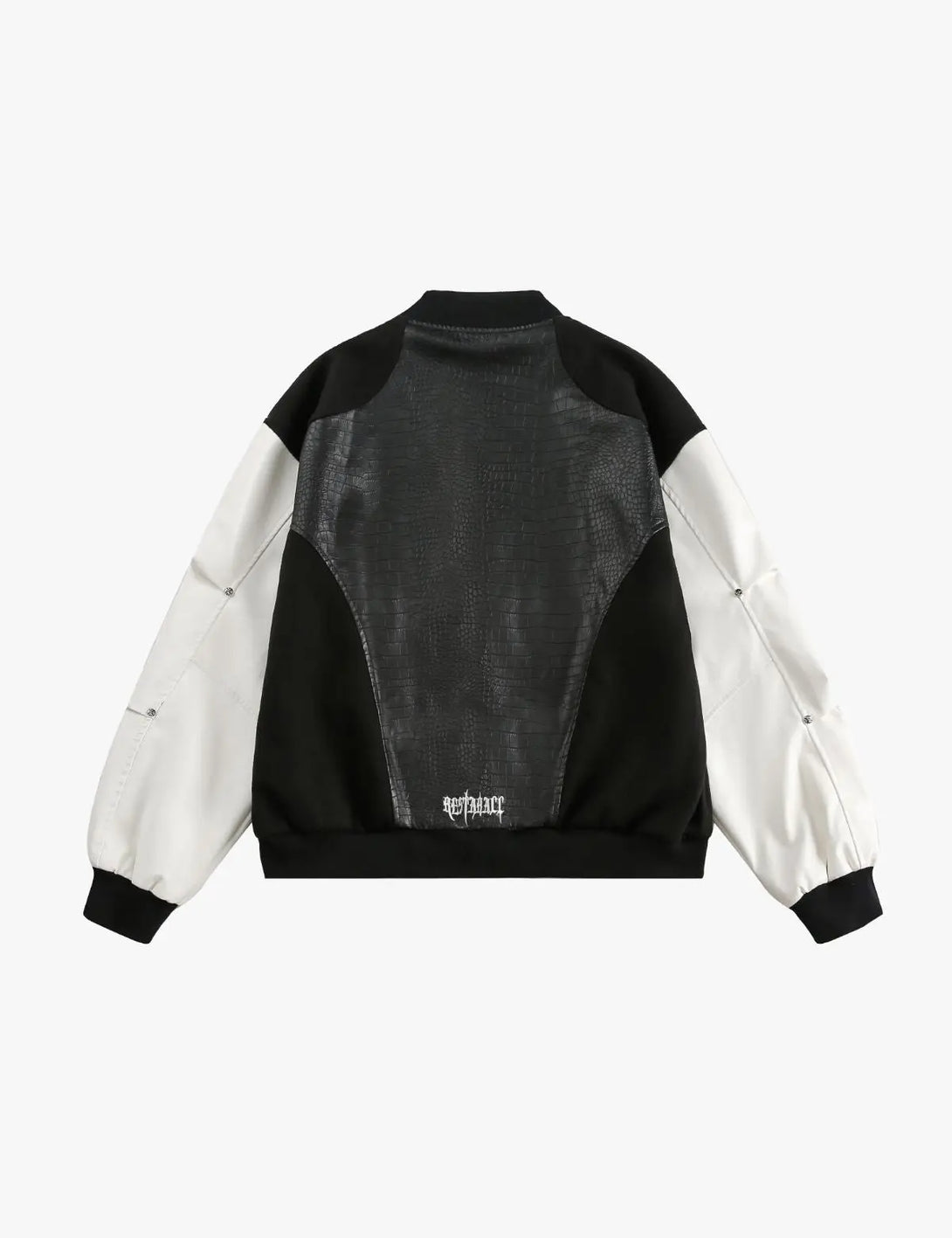 Fullneat Cross Embroidery Varsity Bomber Jacket 