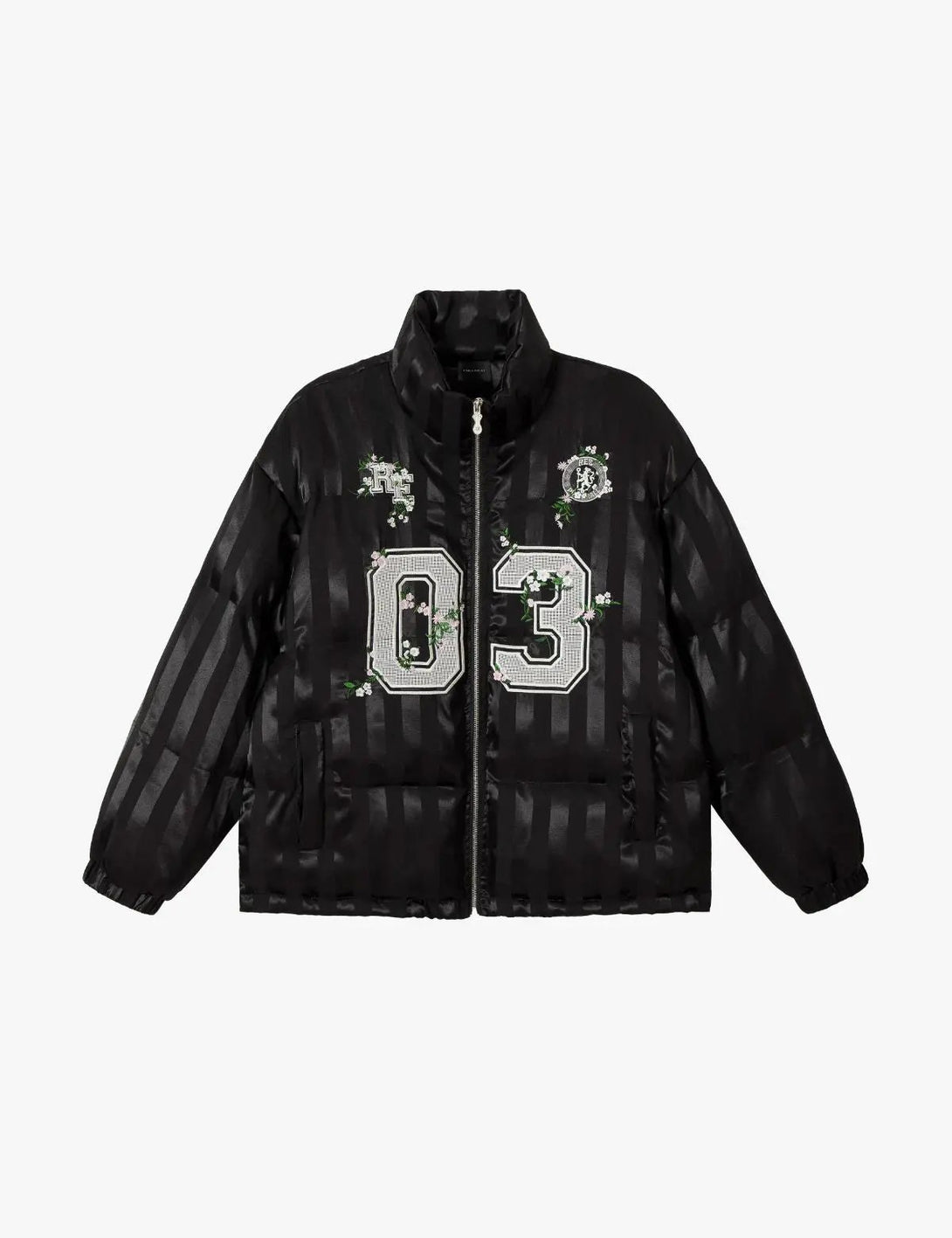 Fullneat Embroidered 03 Floral Puffer Jacket 