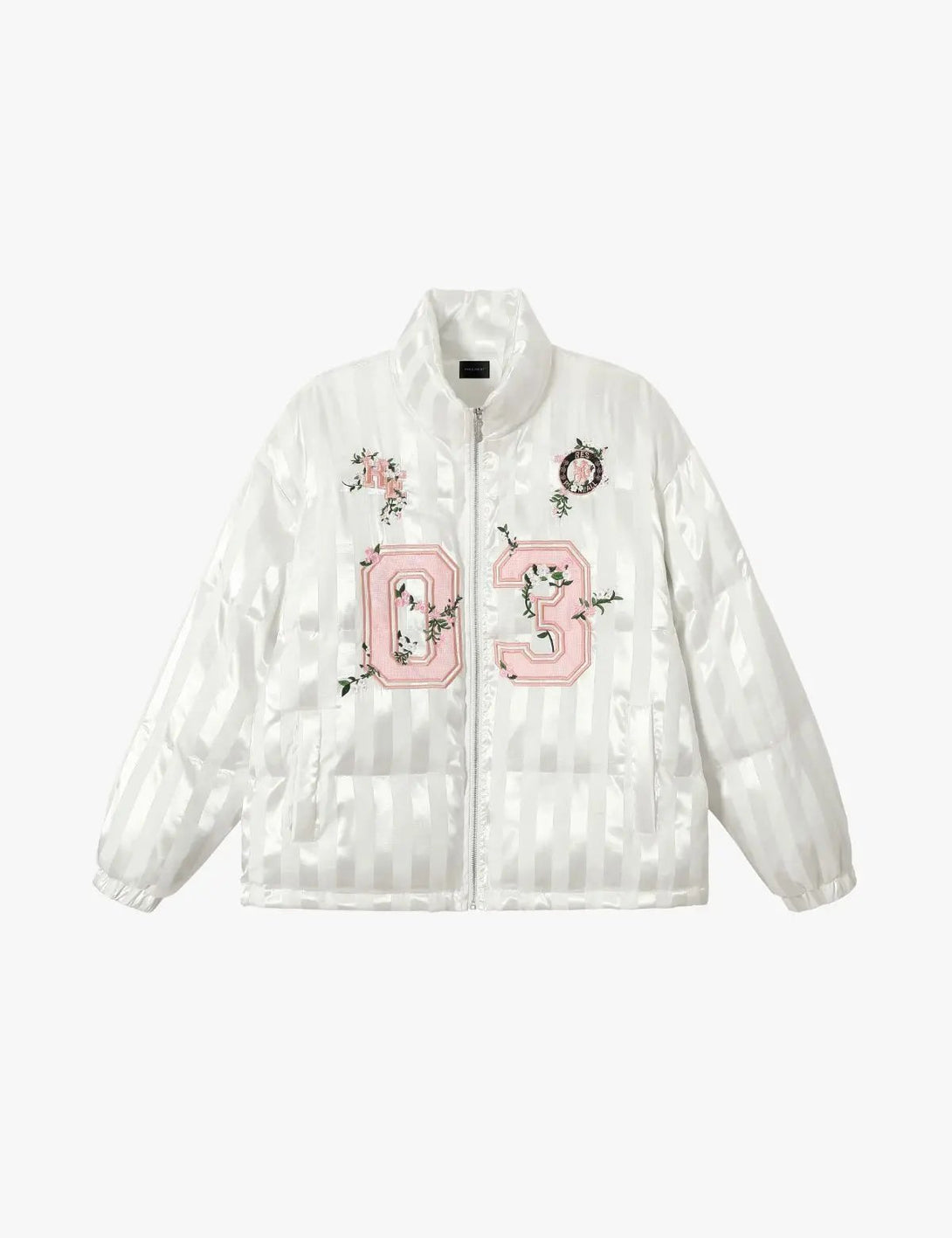 Fullneat Embroidered 03 Floral Puffer Jacket 