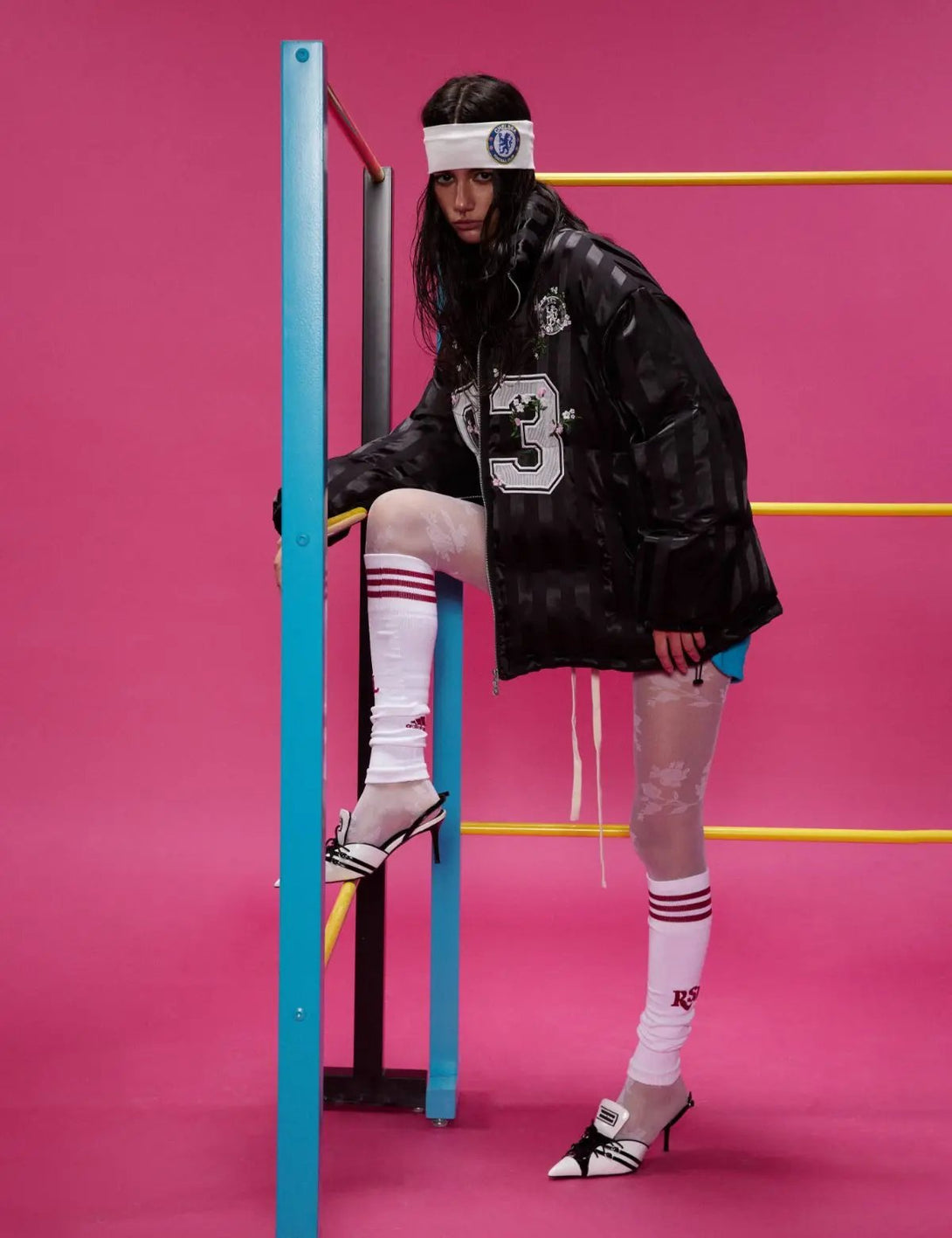 Fullneat Embroidered 03 Floral Puffer Jacket 