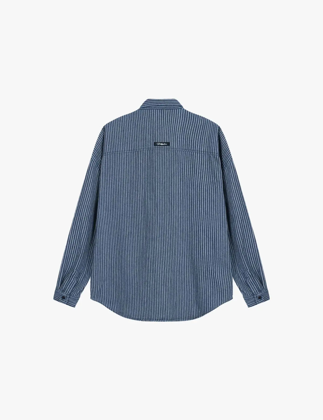Fullneat Essential Striped Casual Long Sleeve Shirt - Back