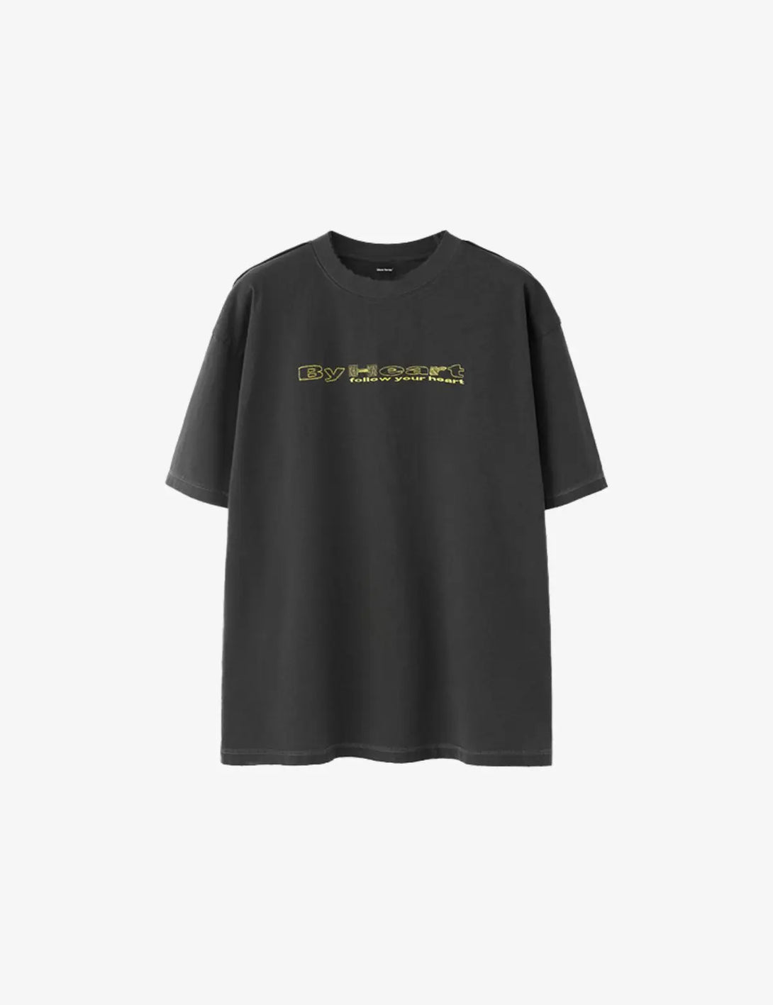 Fullneat Heart Vintage Graphic Tee - Black Front