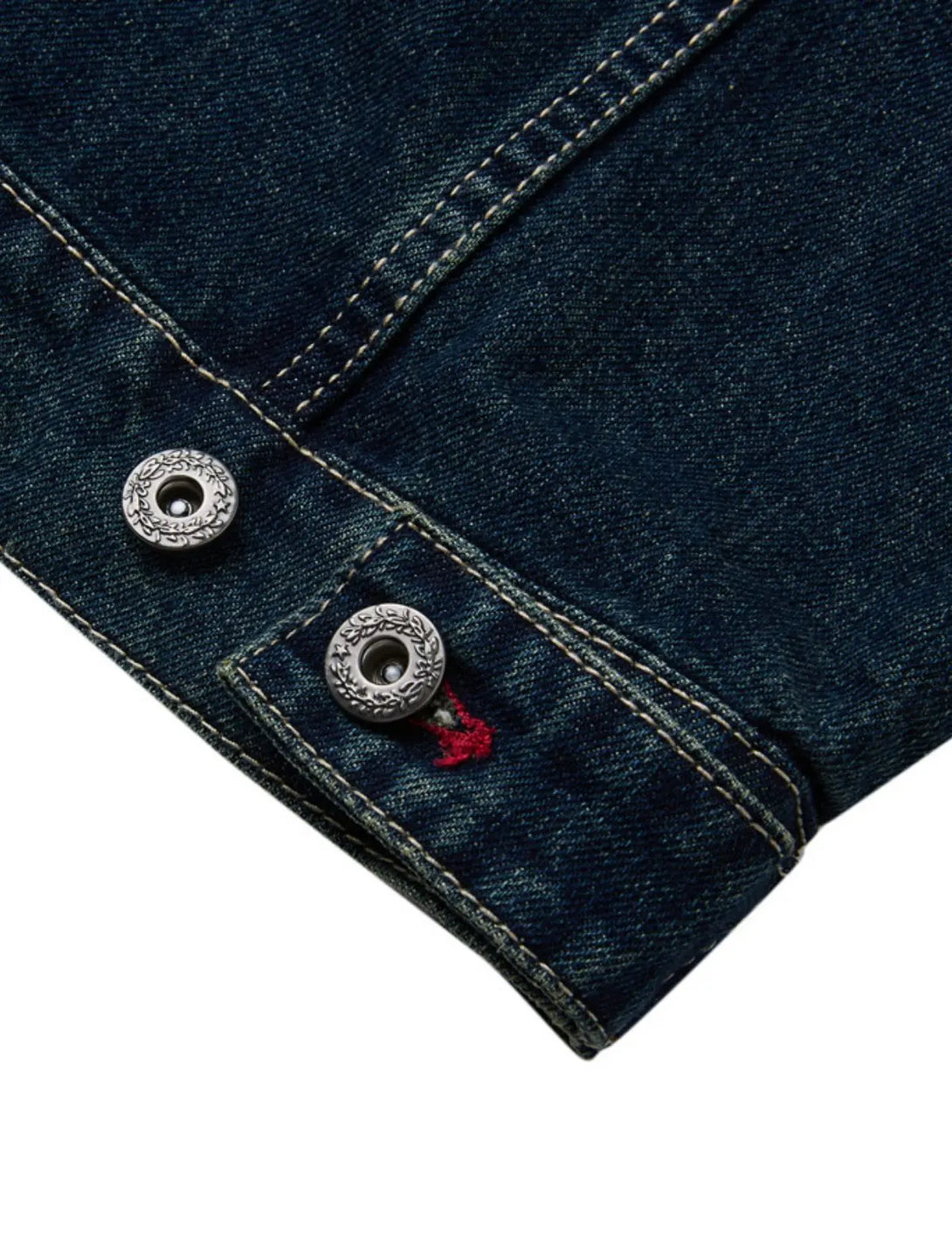 Fullneat High Collar Vintage Denim Jacket 
