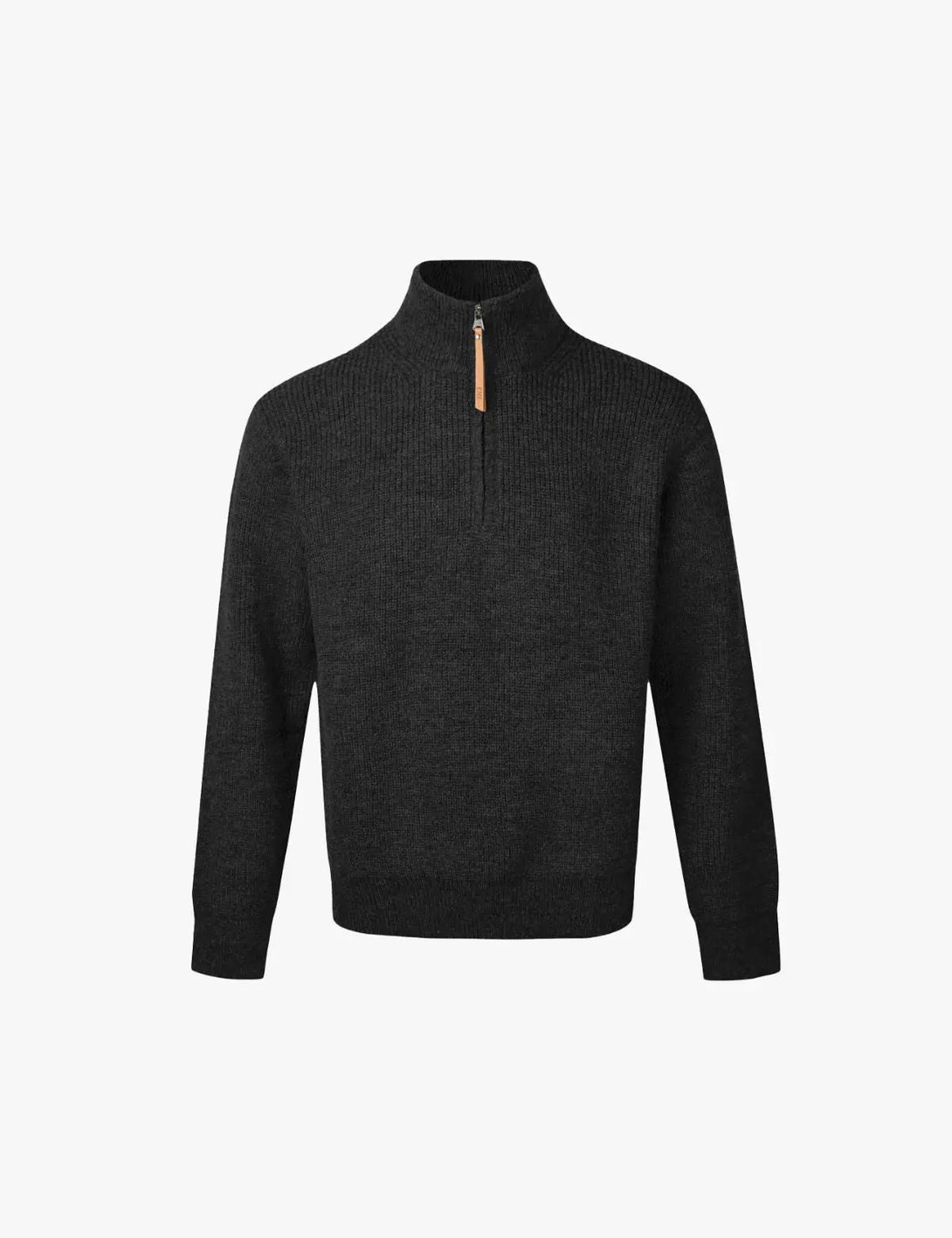 Fullneat High Neck Half Zip Knit Sweater 