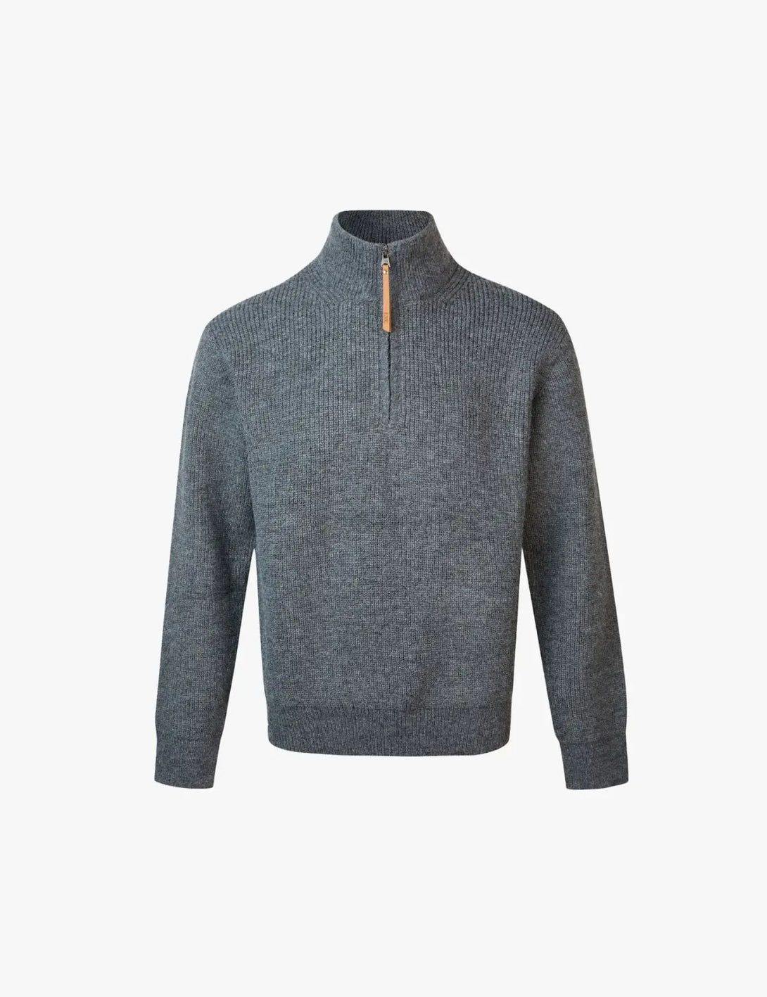 Fullneat High Neck Half Zip Knit Sweater 
