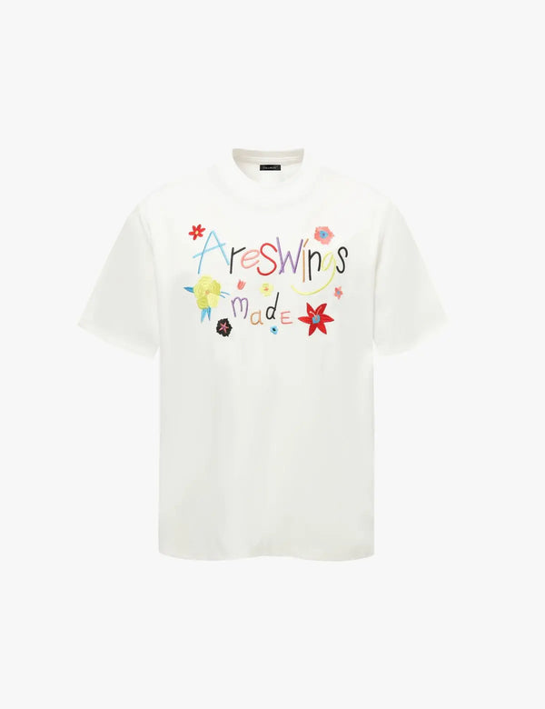 Fullneat Letter Floral Graphic Tee 