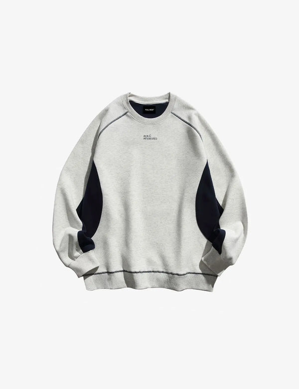 Fullneat Letter Graphic Long Sleeve T Shirt - Grey
