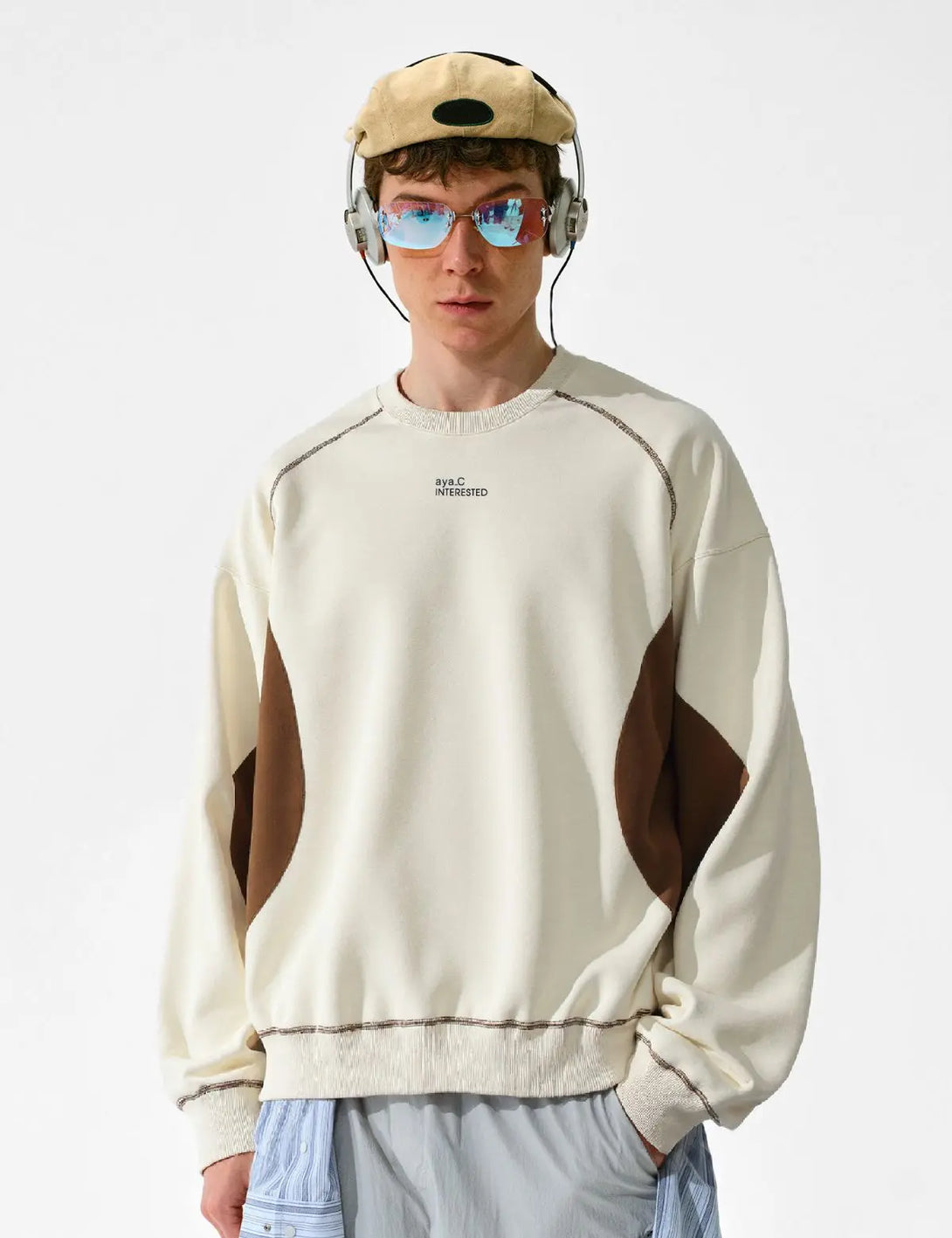 Fullneat Letter Graphic Long Sleeve T Shirt - Off White