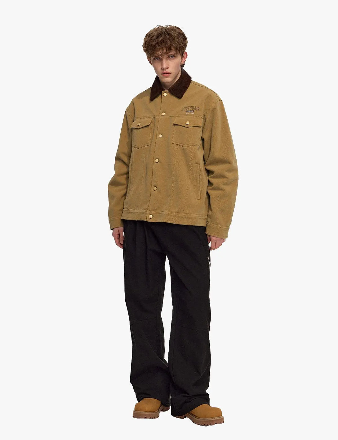 Fullneat Letter Graphic Vintage Jackets - Model Shown