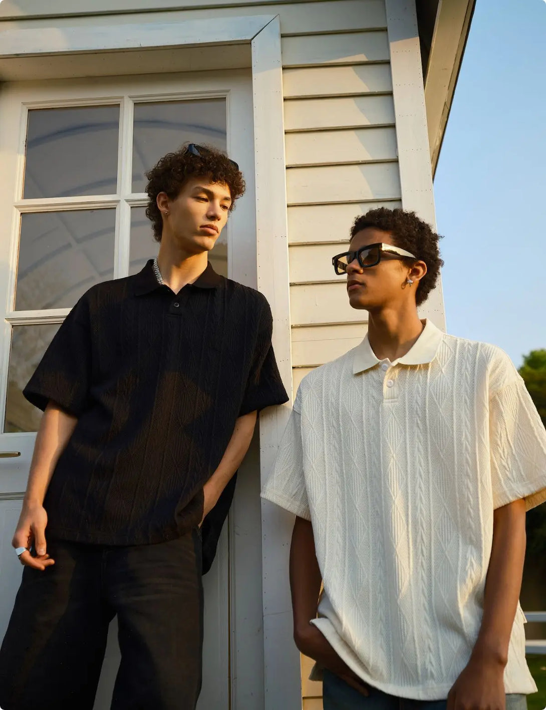 Fullneat Open Knit Polo Slim Fit Tees 