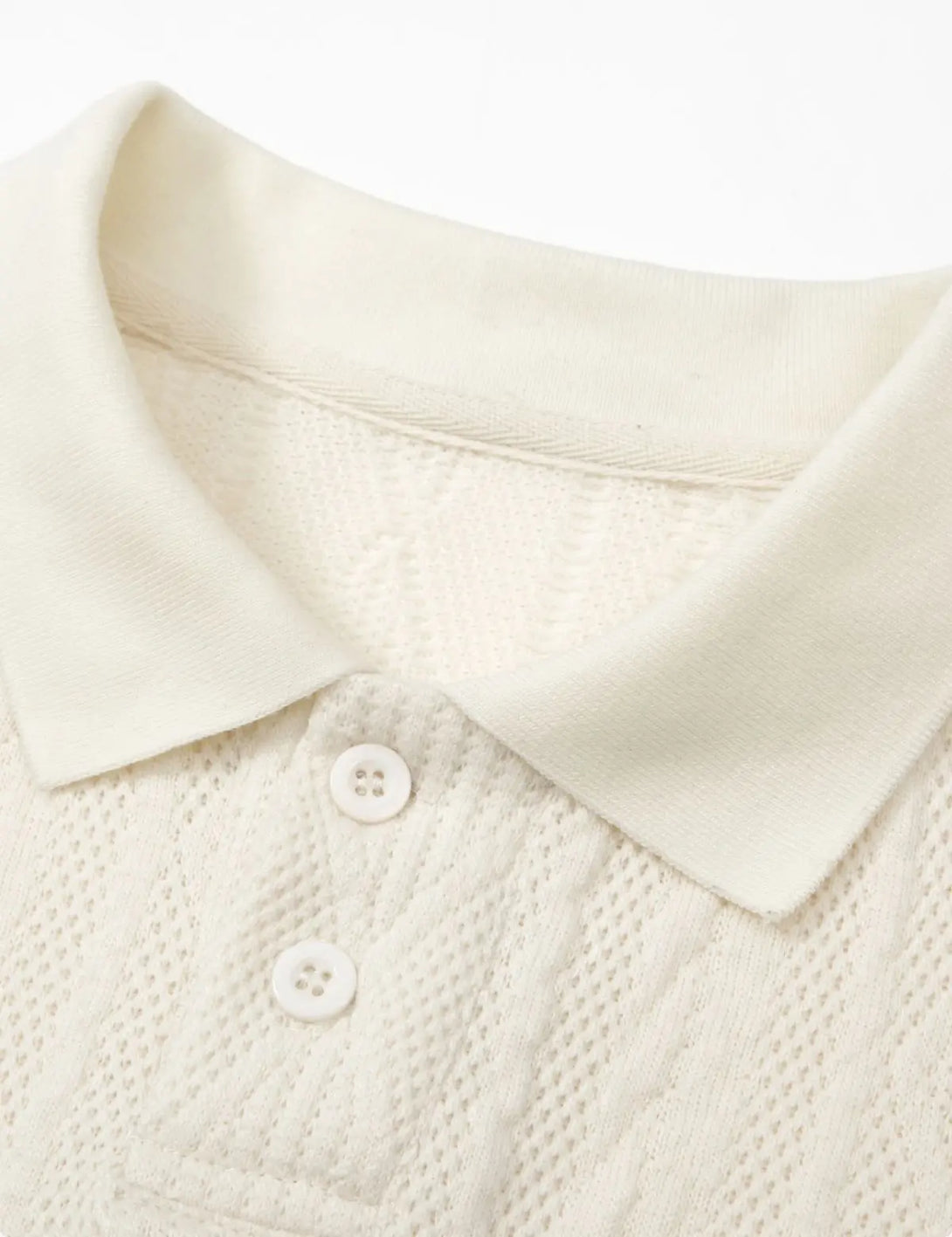 Fullneat Open Knit Polo Slim Fit Tees 