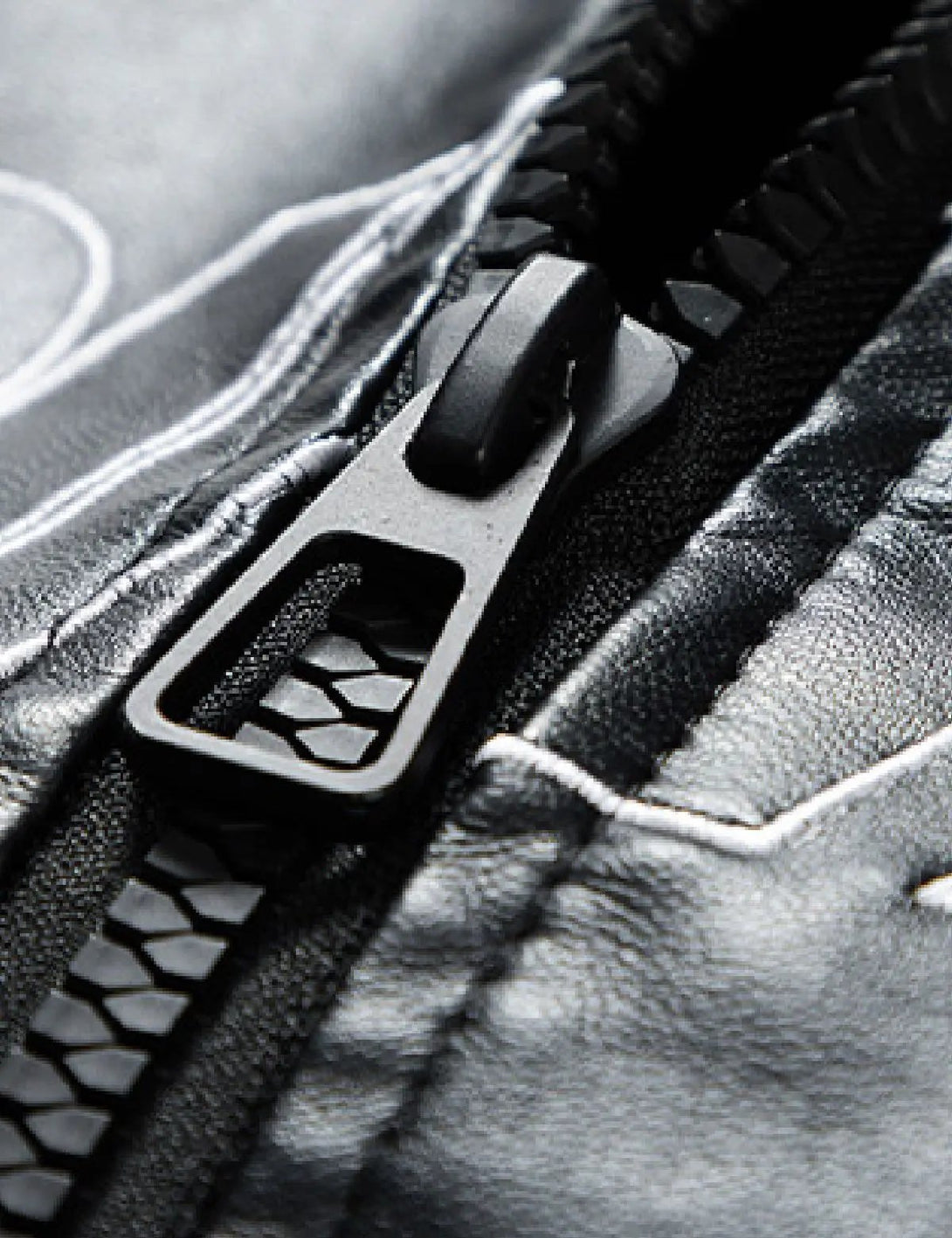 Fullneat Racing Patch Faux Leather Jacket 