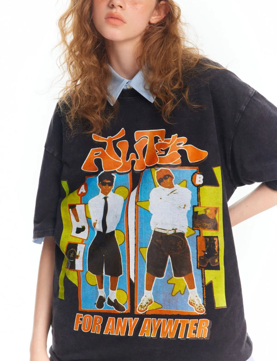 Fullneat Rap Superstar Tee with bold retro graphic print. Vintage Y2K streetwear style, perfect for casual outfits, hip hop vibes, and layering with jeans or shorts. 
