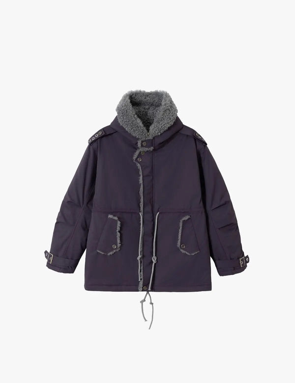 Fullneat Sherpa Lined Hooded Parka Jacket 