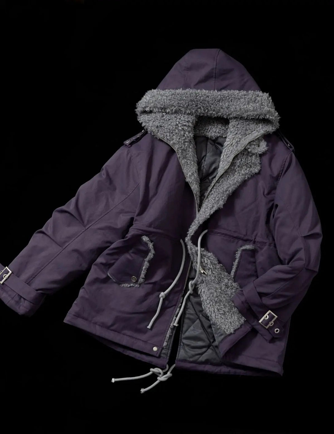 Fullneat Sherpa Lined Hooded Parka Jacket 