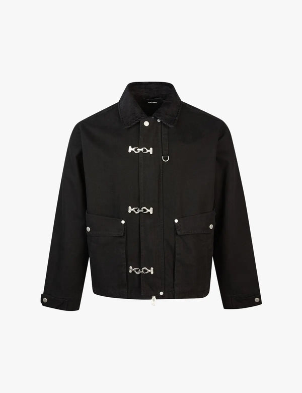 Fullneat Streetwear Button Up Toggle Jacket 