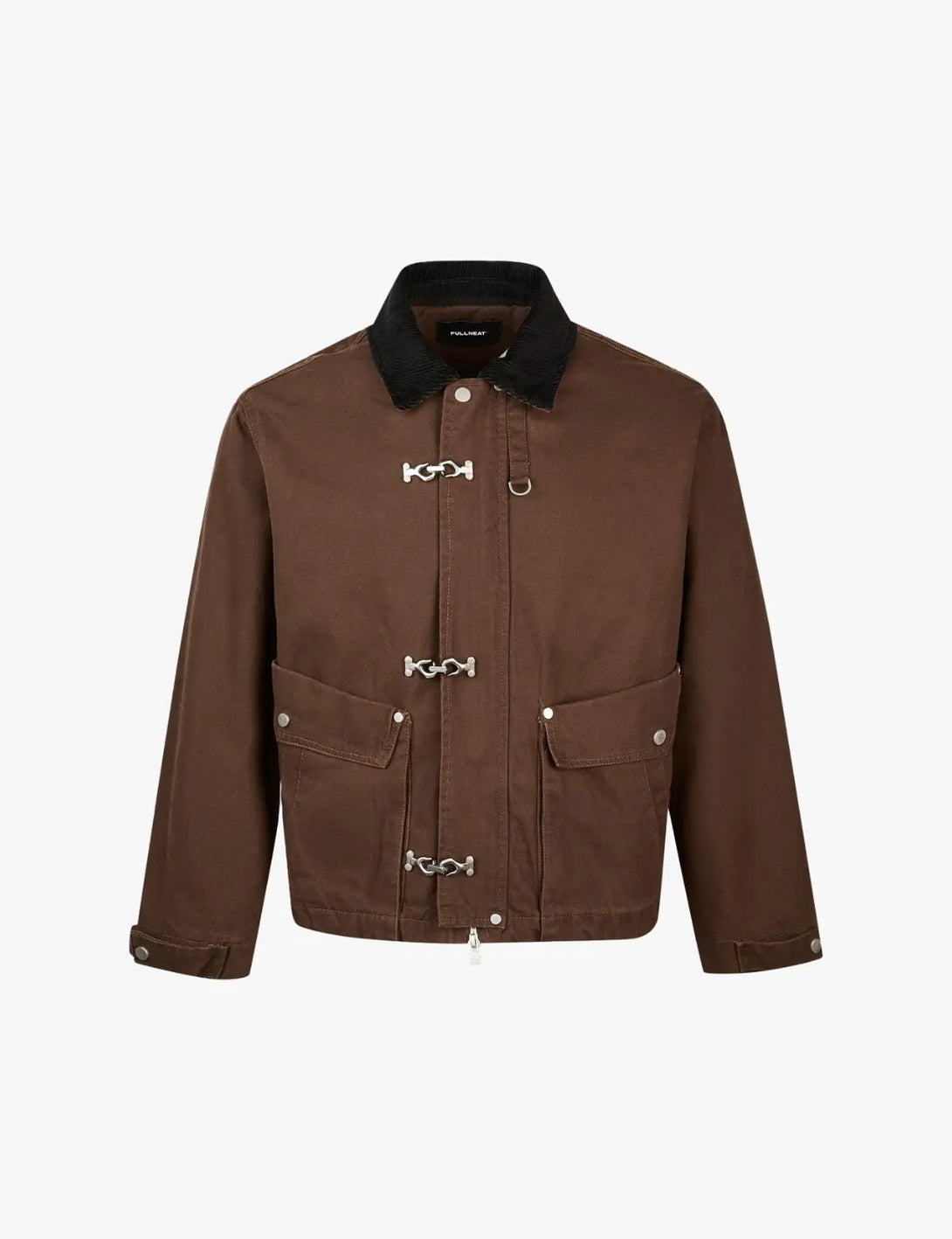 Fullneat Streetwear Button Up Toggle Jacket 
