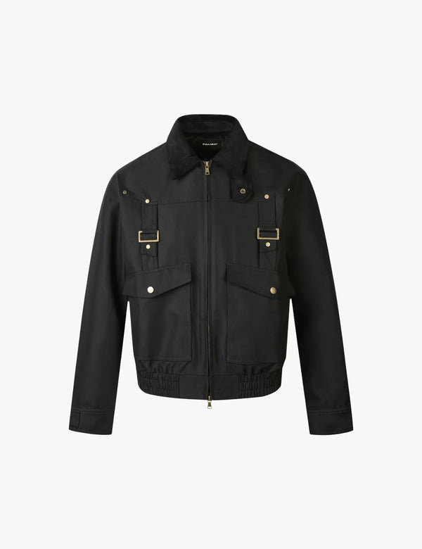Fullneat Streetwear Zip Up Utility Jacket 