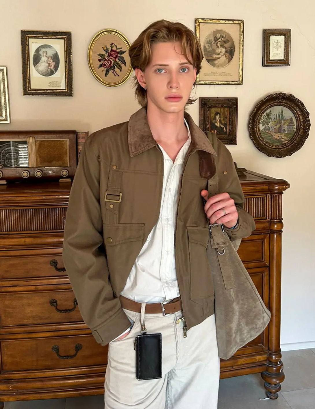 Fullneat Streetwear Zip Up Utility Jacket 
