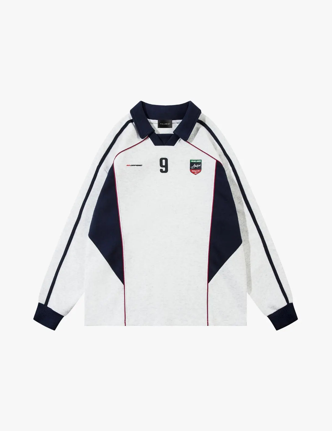 Fullneat Team 9 Long Sleeve Graphic Tees - White