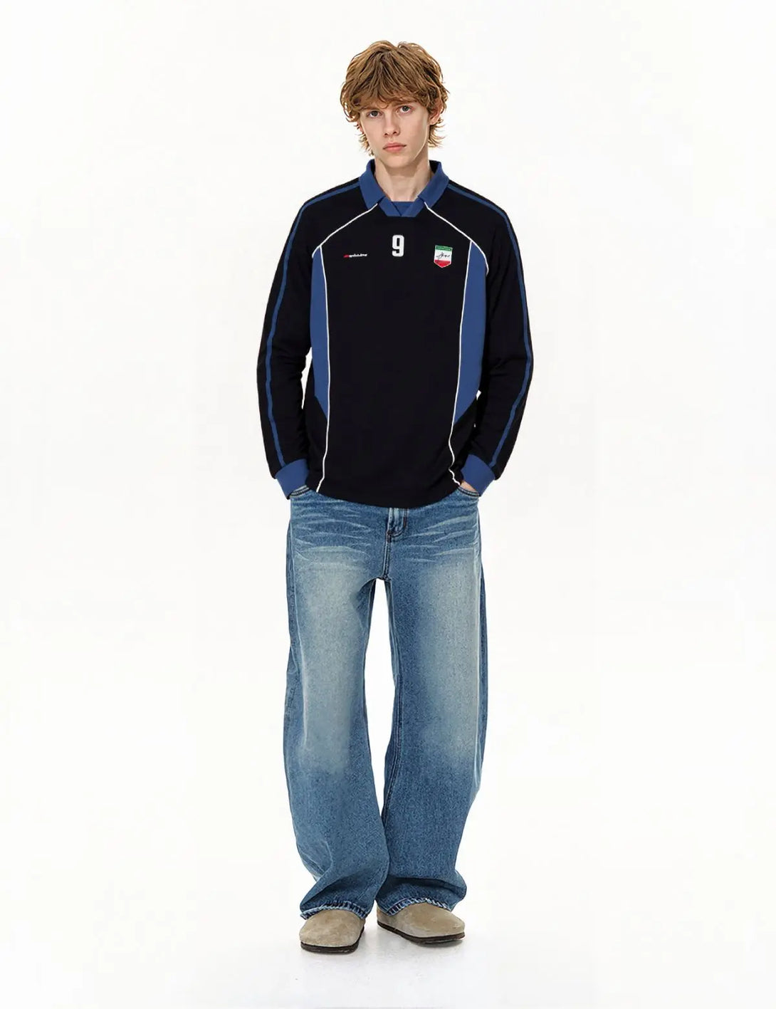 Fullneat Team 9 Long Sleeve Graphic Tees - Model Shown