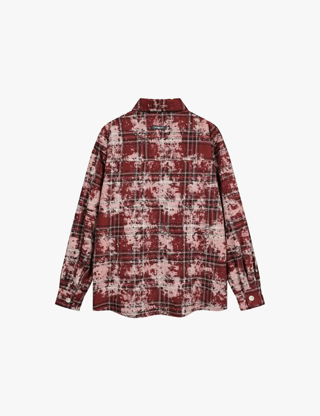 Fullneat Tie Dye Plaid Vintage Western Shirts - Back