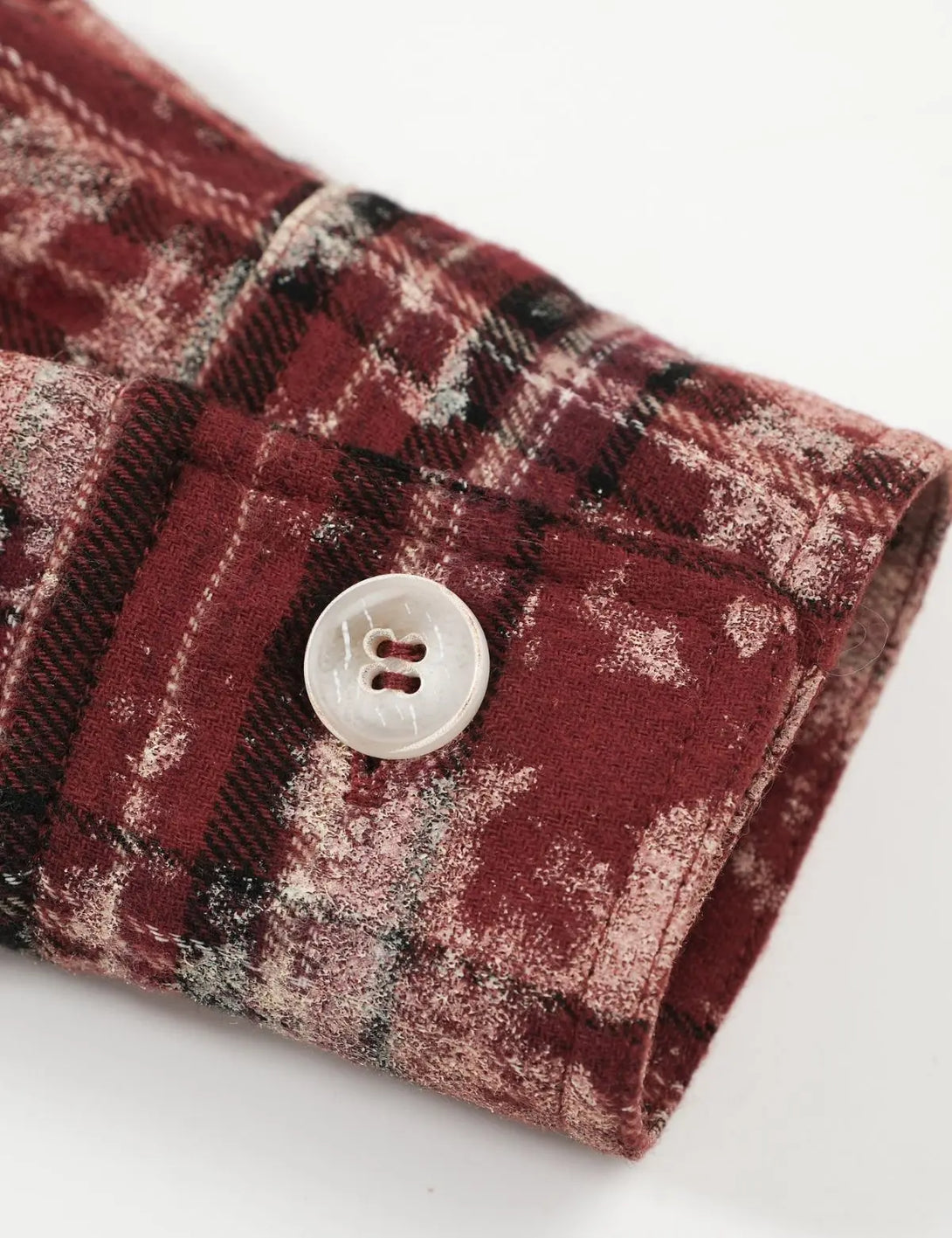 Fullneat Tie Dye Plaid Vintage Western Shirts - Details