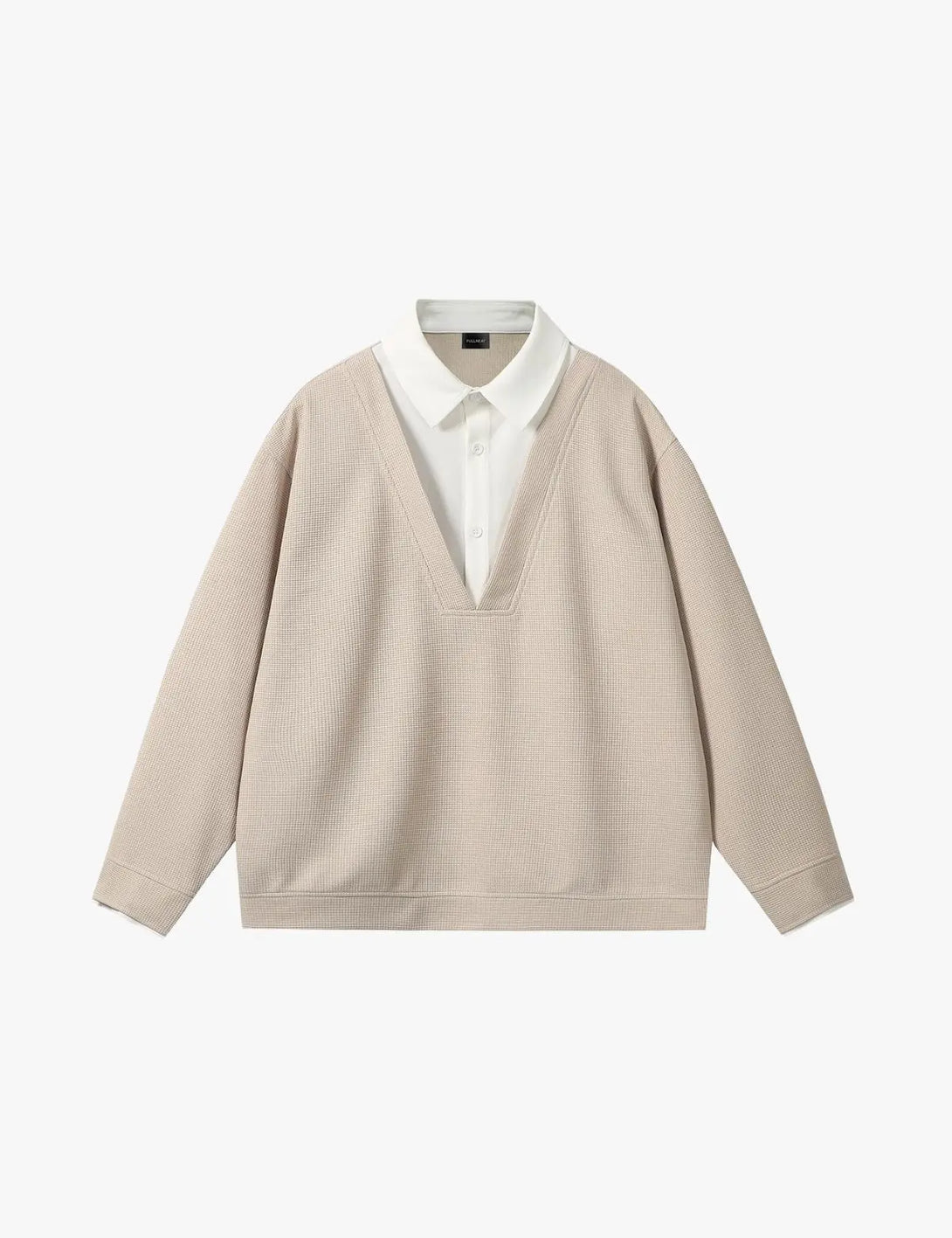 Fullneat V-Neck Long Sleeve Pullover - Front