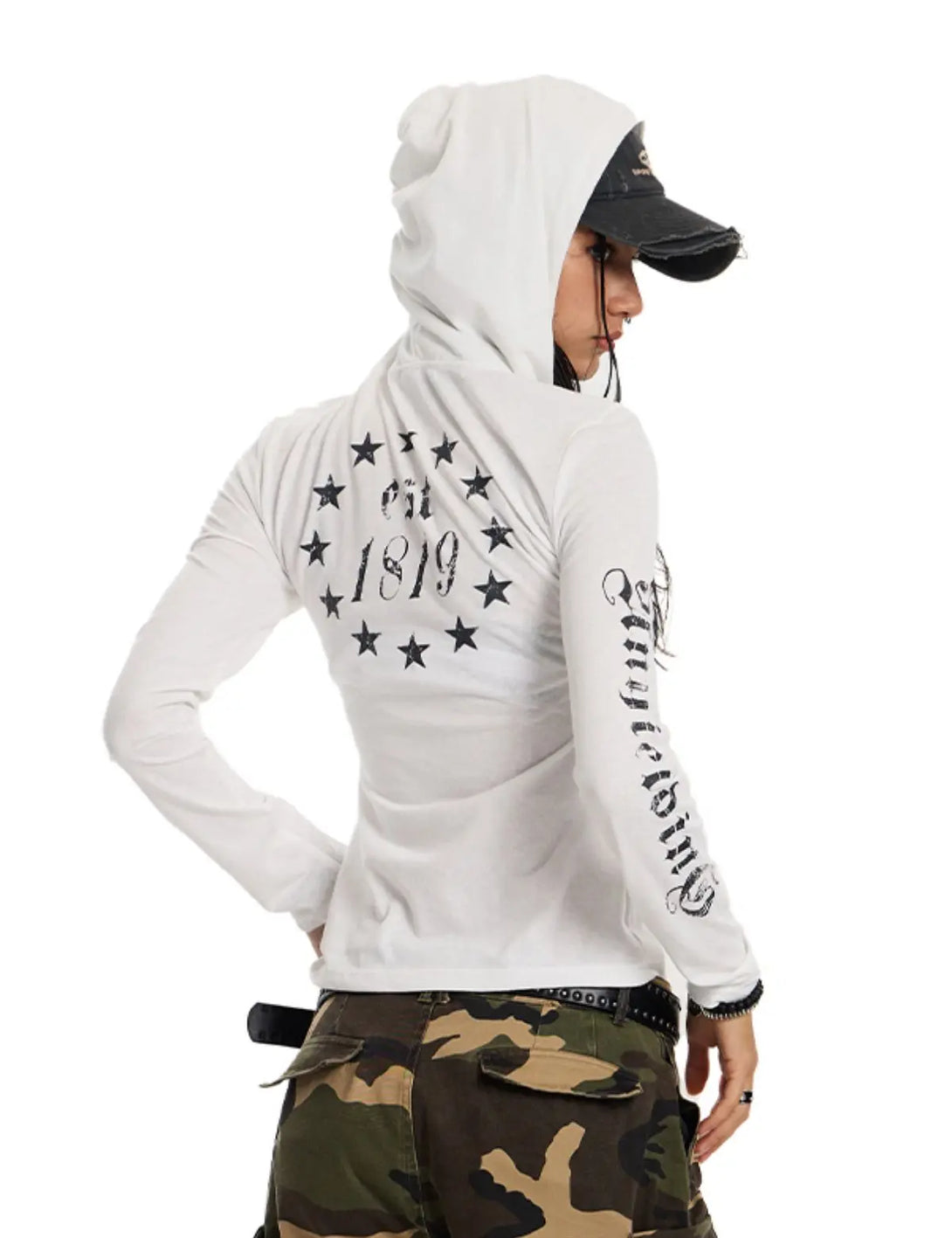 Fullneat Vintage 1819 Star Hoodie - Model Shown