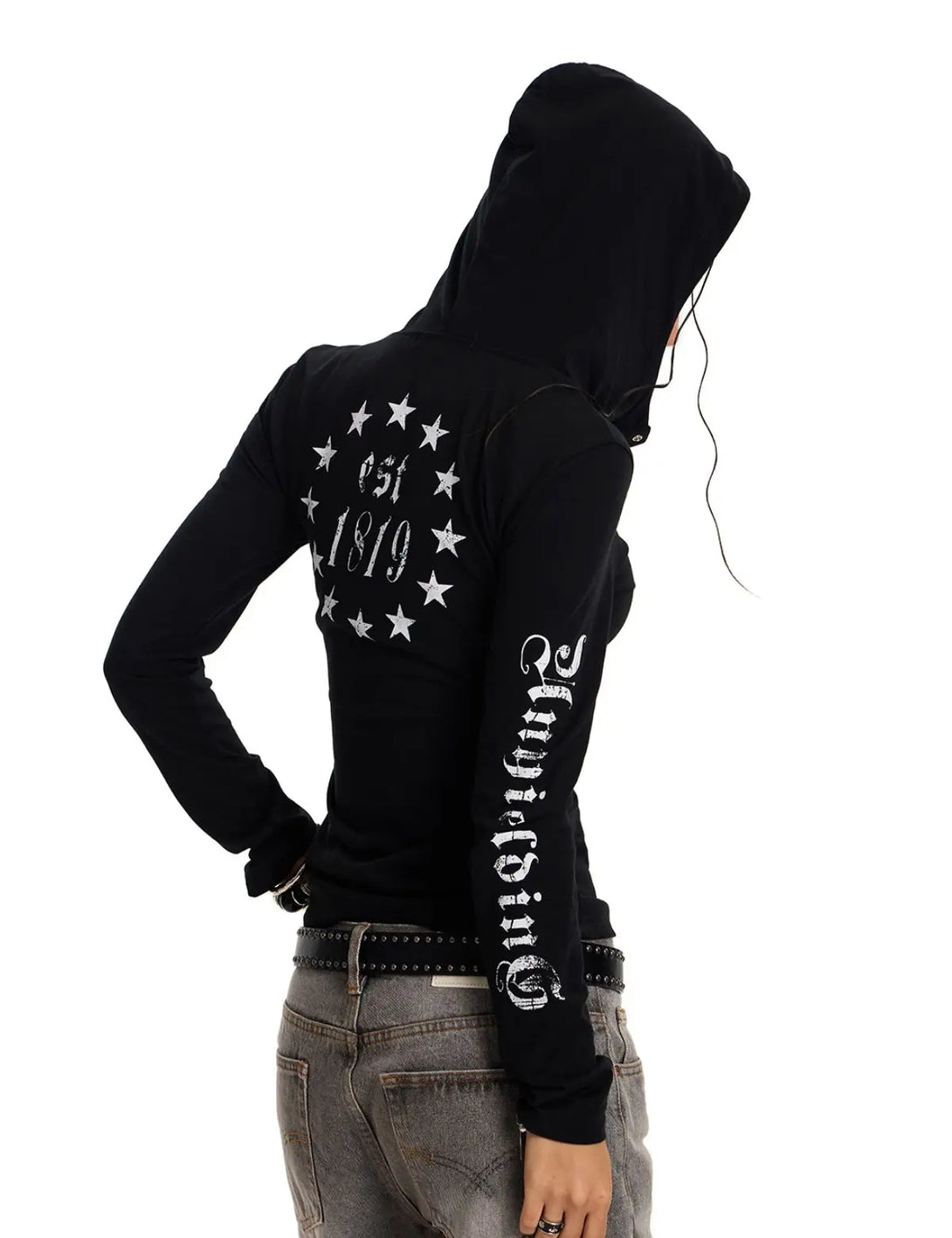 Fullneat Vintage 1819 Star Hoodie - Model Shown