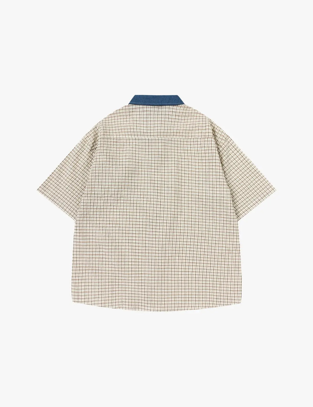 Fullneat Vintage Bear Pocket Plaid Shirt - Khaki