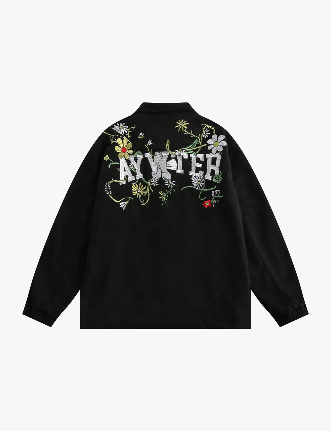 Fullneat Vintage Black Floral Embroidered Jacket 