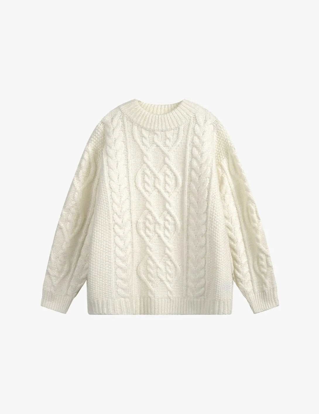 Fullneat Vintage Cable Knit Sweater - Front