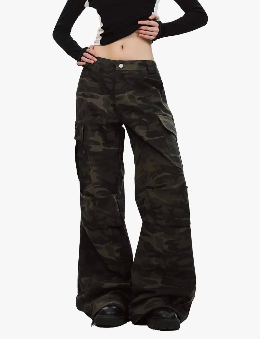 Fullneat Vintage Camo Cargo Pants - Model Shown