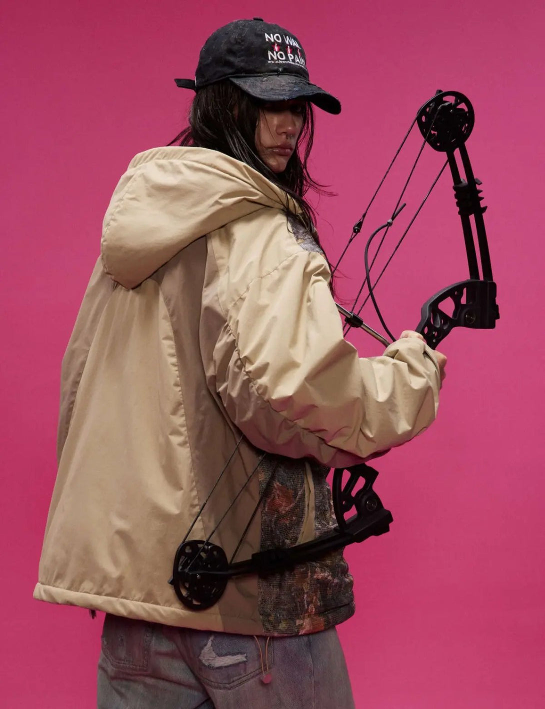 Fullneat Vintage Camouflage Puffer Jacket 