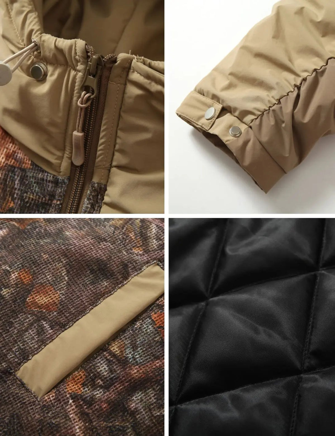 Fullneat Vintage Camouflage Puffer Jacket 