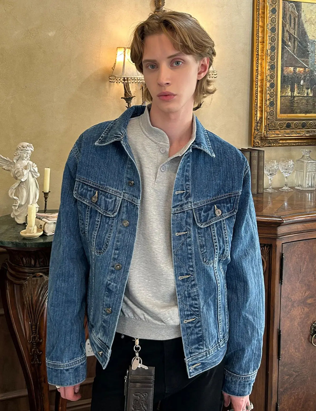 Fullneat Vintage Classic Blue Denim Jacket 